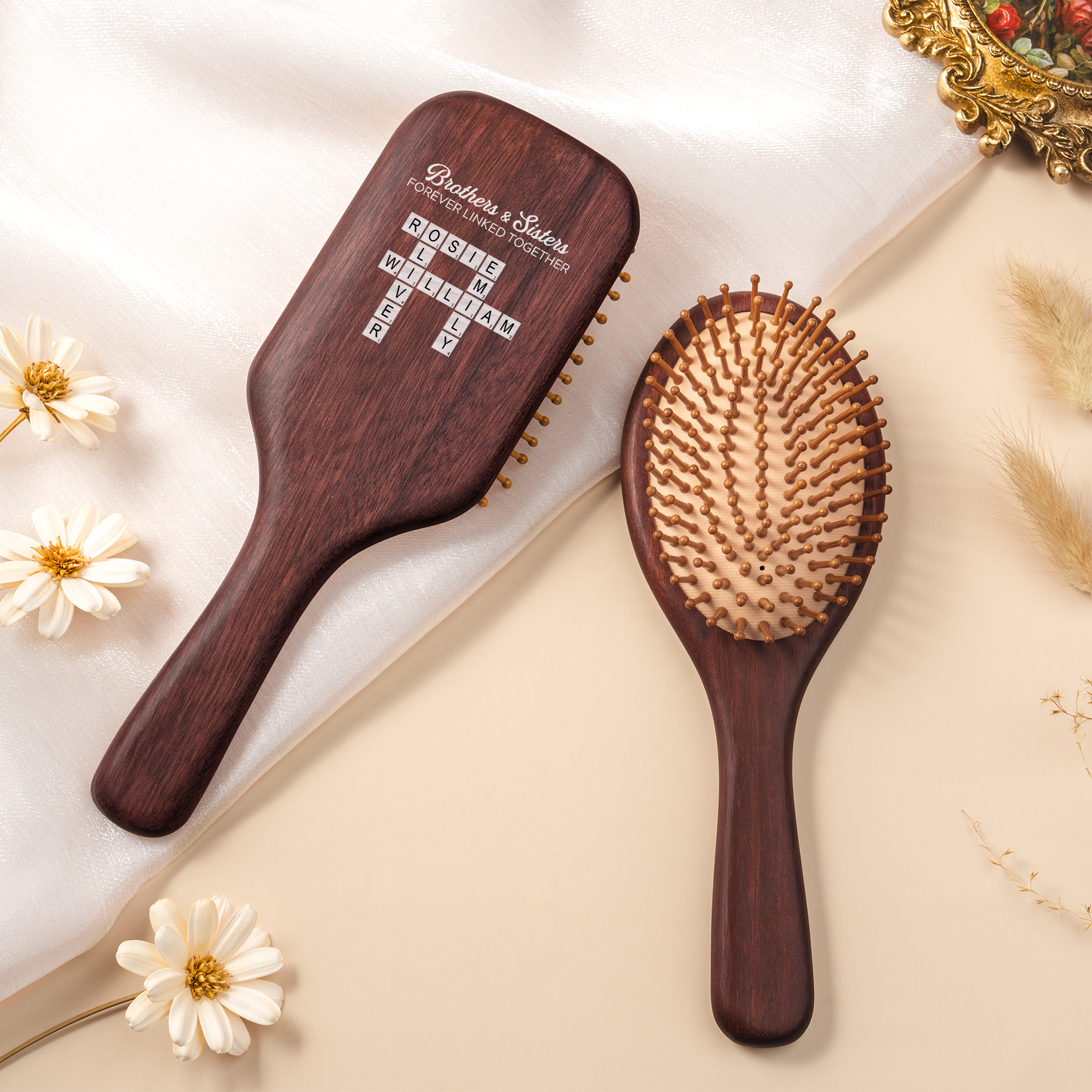 6306AUK2 personalised uv printed crossword wooden hairbrush for familysiblings 6306aq8f5e_c32c7b28 9e25 445f af16 fdf3d1b442ce