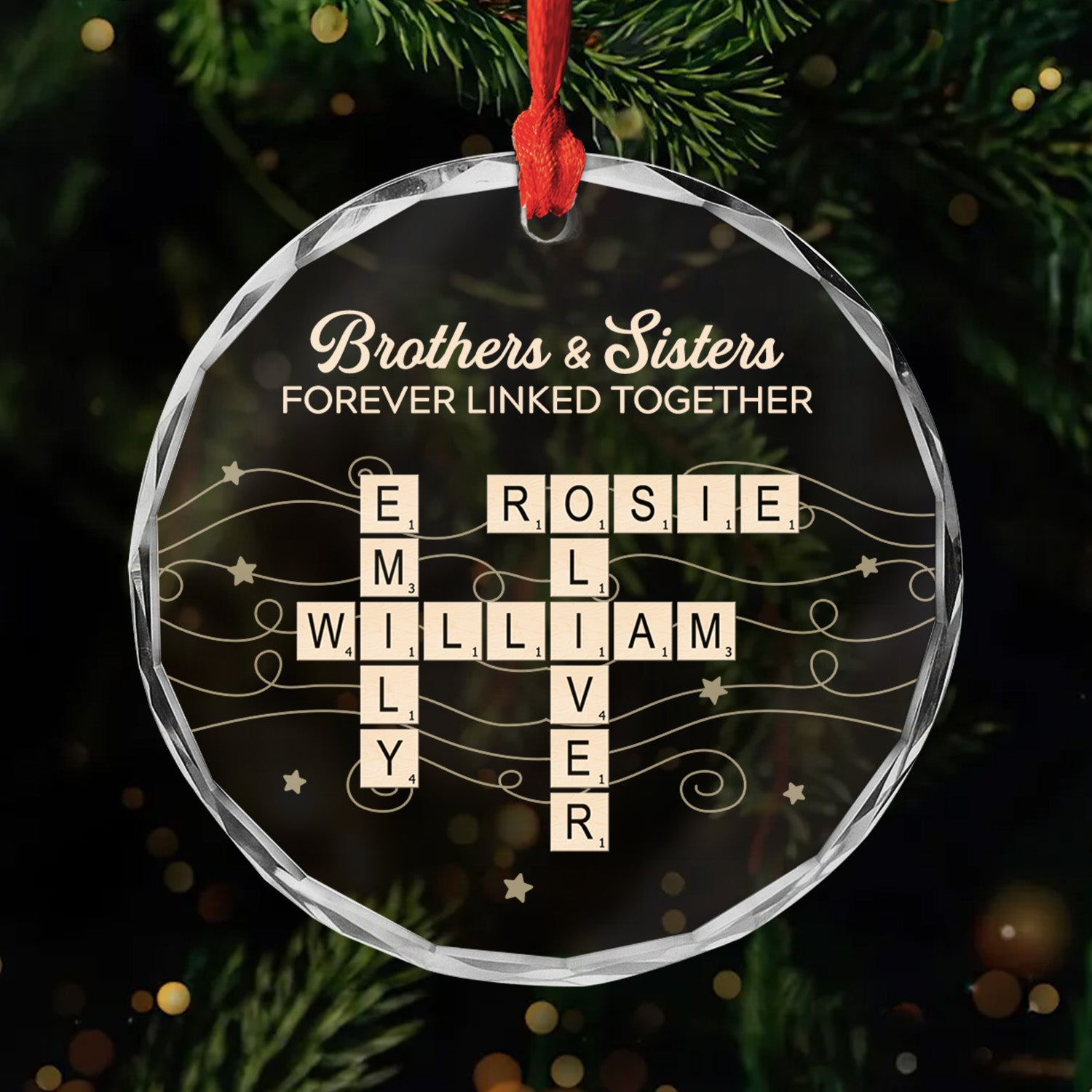 6306OUS1 custom glass crossword ornament christmas gifts for brothers and sisters 6306O8Q5E
