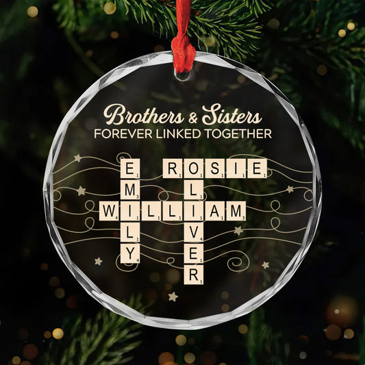 6306OUS1 custom glass crossword ornament christmas gifts for brothers and sisters 6306O8Q5E