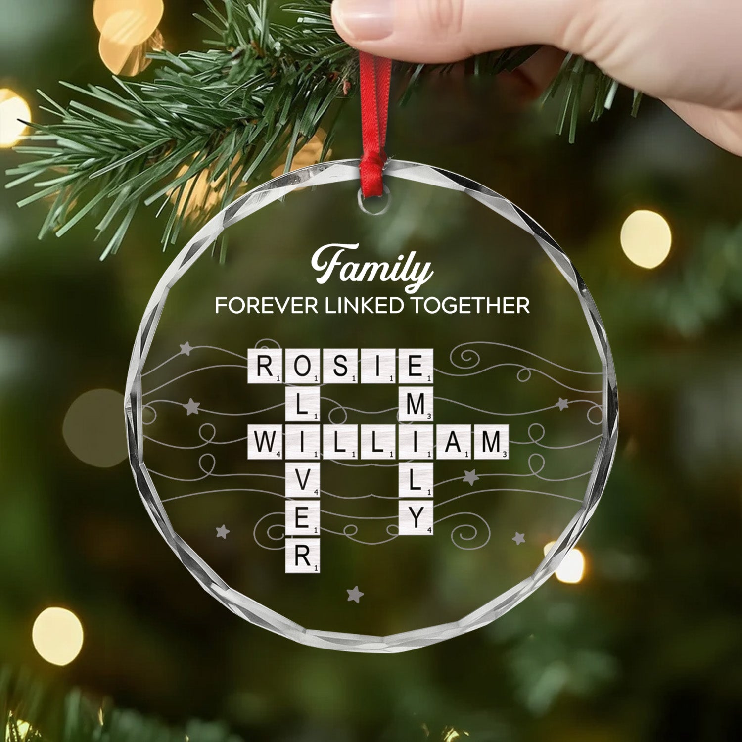 6306OUS2 custom glass crossword ornament christmas gifts for brothers and sisters 6306O8Q5E