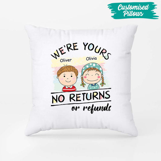 6329PUk2 were yours no returns pillow personalized gifts for mom and dad 6329P6L5A