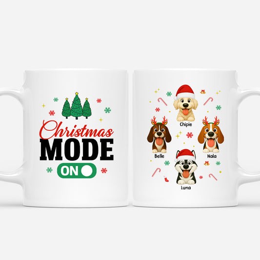 6332MUK1 christmas mode on mug with dog custom gifts for dog lovers 6332M6YCC