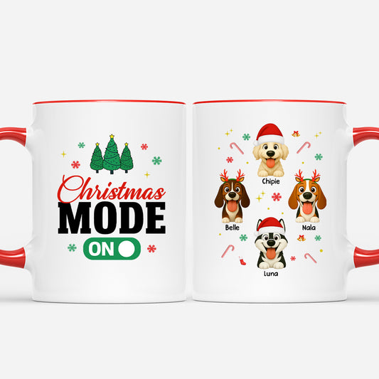 6332MUK2 christmas mode on mug with dog custom gifts for dog lovers 6332M6YCC