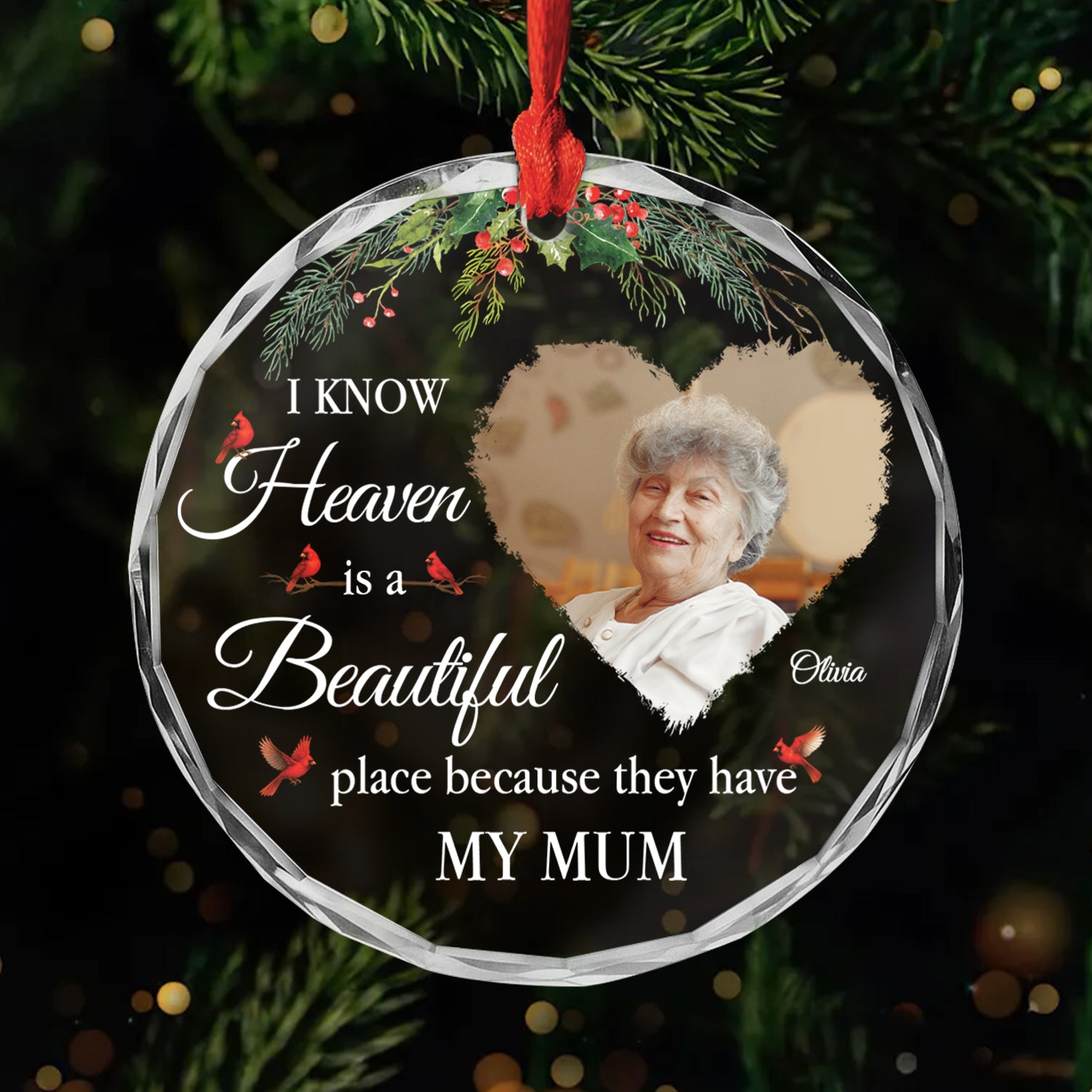 6345OUk1 glass photo ornaments custom memorial gifts for loss of mom grandma 6345OKLCA_1