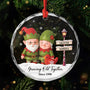 6349OUS1 glass elf christmas ornaments personalized gifts for couples 6349OKM5G