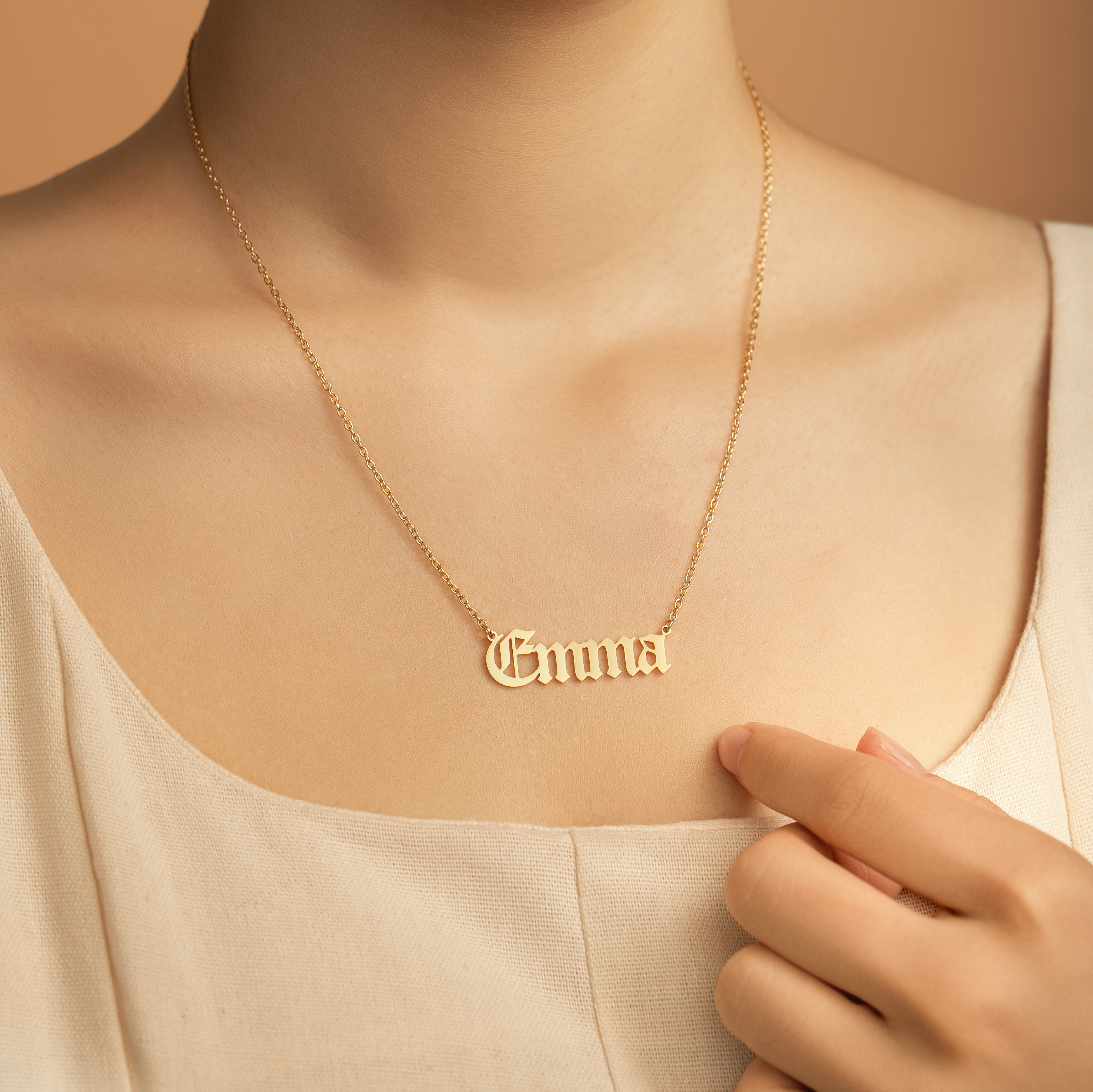6355JUS2 personalized old english name necklace unique gifts for him her 6355J0B5A
