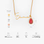 6359JUS3 personalized name necklace with birthstone birthday gift for her 6359J0B5A