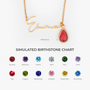 6359JUS5 personalized name necklace with birthstone birthday gift for her 6359J0B5A