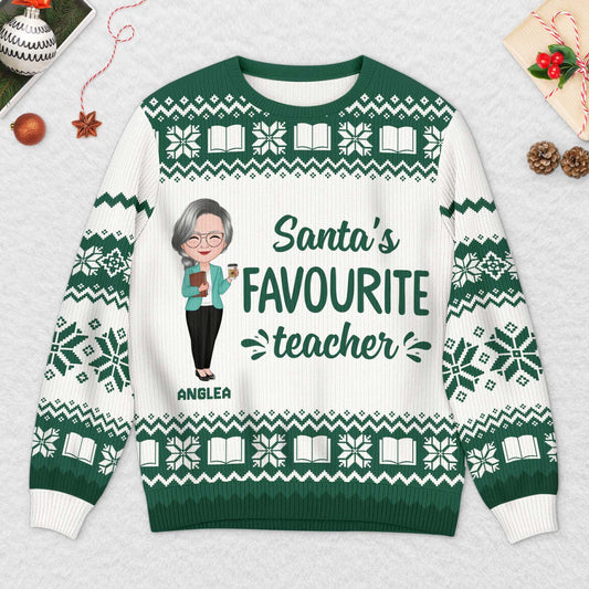6363WUk1 custom ugly christmas sweater oh what fun it is to teach_ teacher gifts 6363WKLNT_1