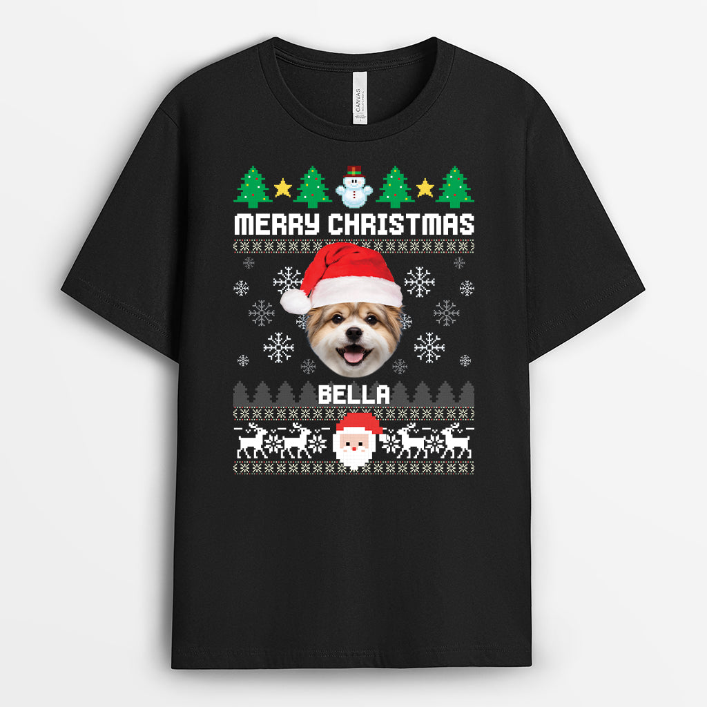 6365AUK1 custom pet photo shirt christmas gifts for dog lovers 6365AKZMC