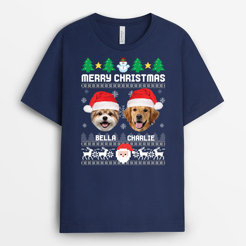 6365AUK2 custom pet photo shirt christmas gifts for dog lovers 6365AKZMC