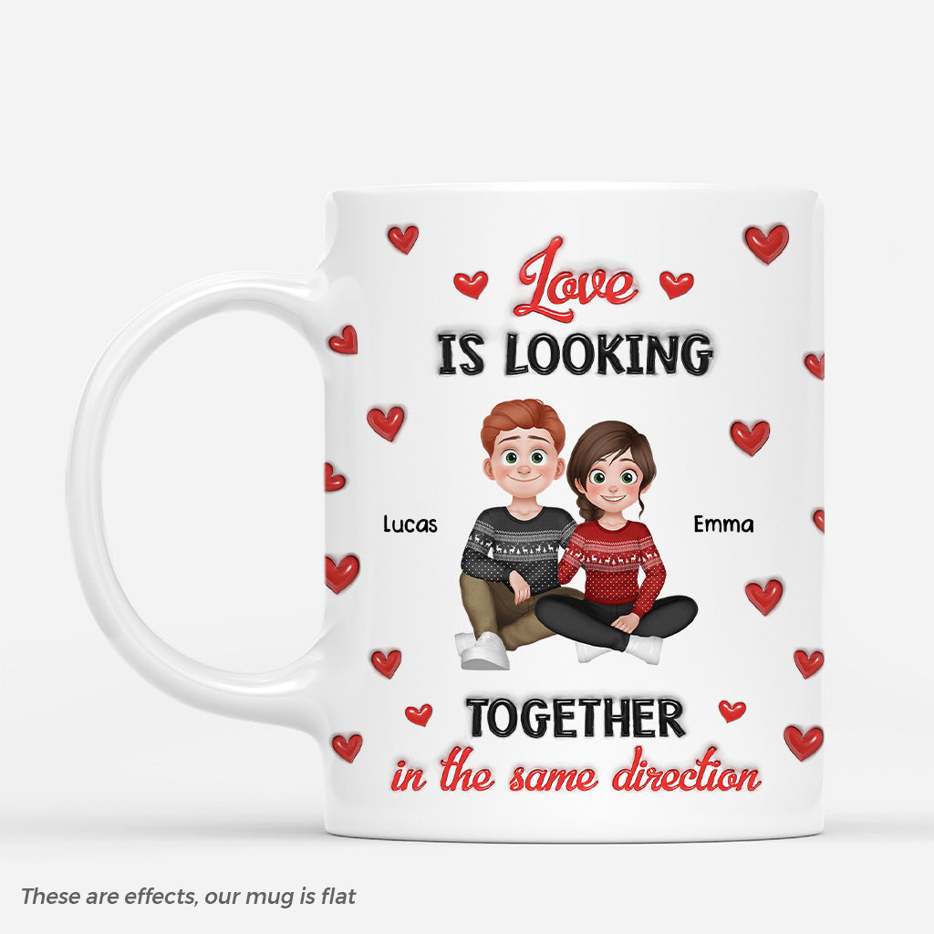 6373MUS1 3d printing effect personalized love is mug matching gifts for couples 6373MTLAG_1