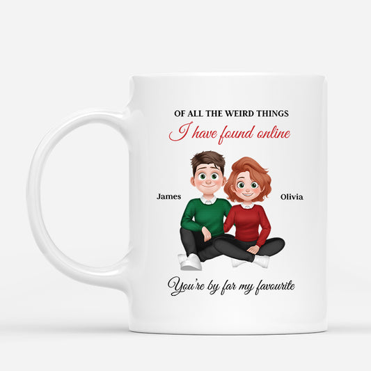 6381MUK1 personalized couple mugs gifts for couples you are by far my favorite 6381MKL5G