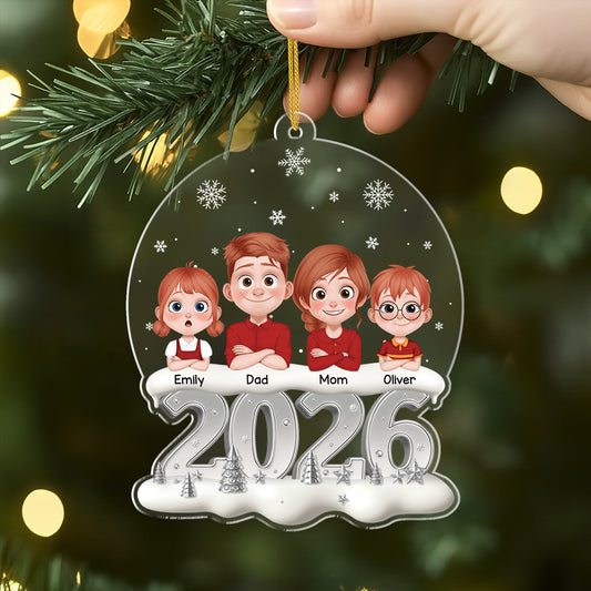 6385OUS2 3d printing effect personalized acrylic ornaments family christmas gifts 6385O8KMI