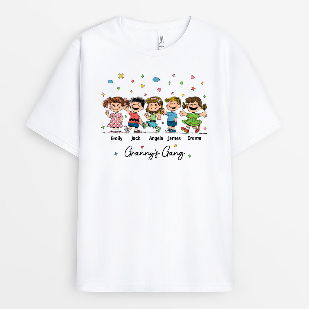 6395AUK1 personalized shirts with cartoon grandkids gifts for grandparents 6395ATYCA