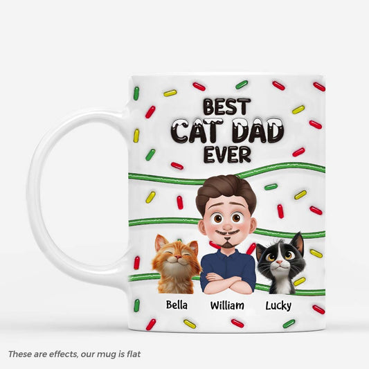 6411MUS1 3d printing effect best cat dad ever mug personalized cat mug 6411M6MAC