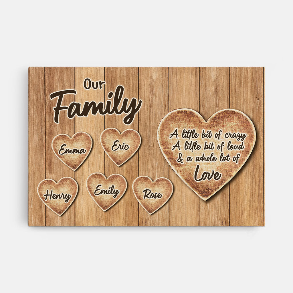 6413CUS1 personalized family gift_ family a little bit of crazy canvas 6413C_eedfcda2 223c 41af af85 274781dd79ef