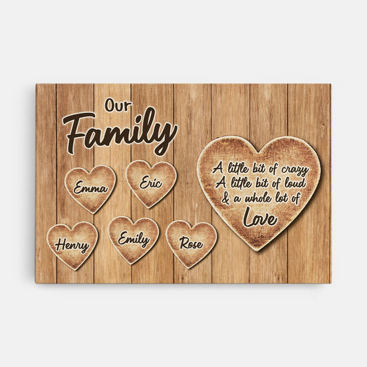 6413CUS1 personalized family gift_ family a little bit of crazy canvas 6413C_eedfcda2 223c 41af af85 274781dd79ef