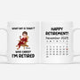 6428MUS1 happy retirement mug with calendar design custom retirement gifts 6428M3TNA