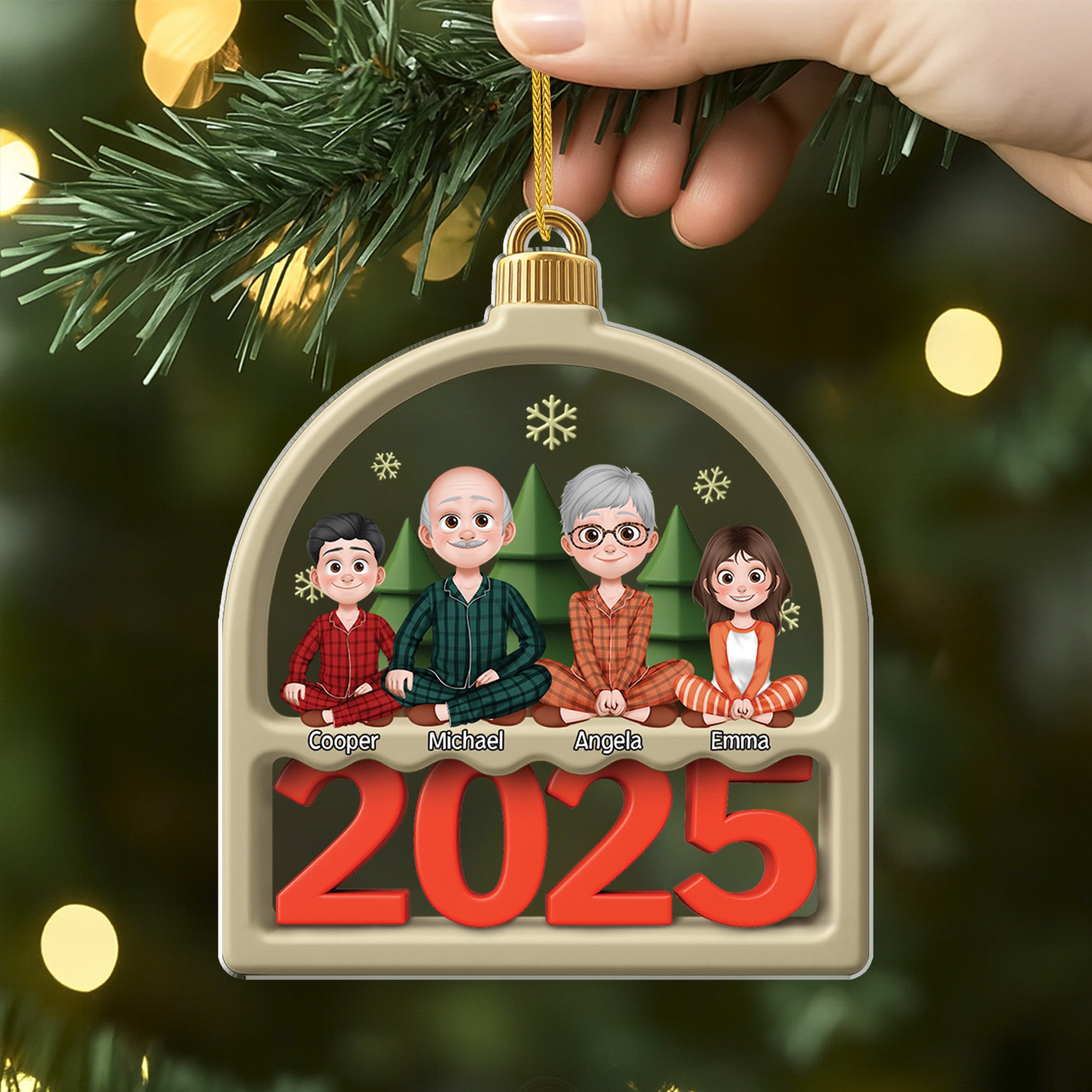 6429OUS2 personalized acrylic ornaments christmas gifts for family with pet 6429OTQMI