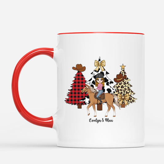 6431MUS2 horse christmas mug personalized horse gifts for women 6431M3MAU