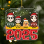 6438OUK1 acrylic family ornament with dog cat custom christmas gifts 6438OTYZI