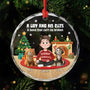 6454OUS1 glass cat and owner ornament_ personalized christmas gifts 6454OKLTD_1