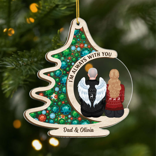 6456OUS1 3d printing effect acrylic christmas tree ornaments custom memorial gifts 6456O3TNA
