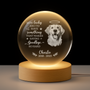 6459LUS1 crystal ball lamp with pet photo personalized dog memorial gifts 6459LKPMC