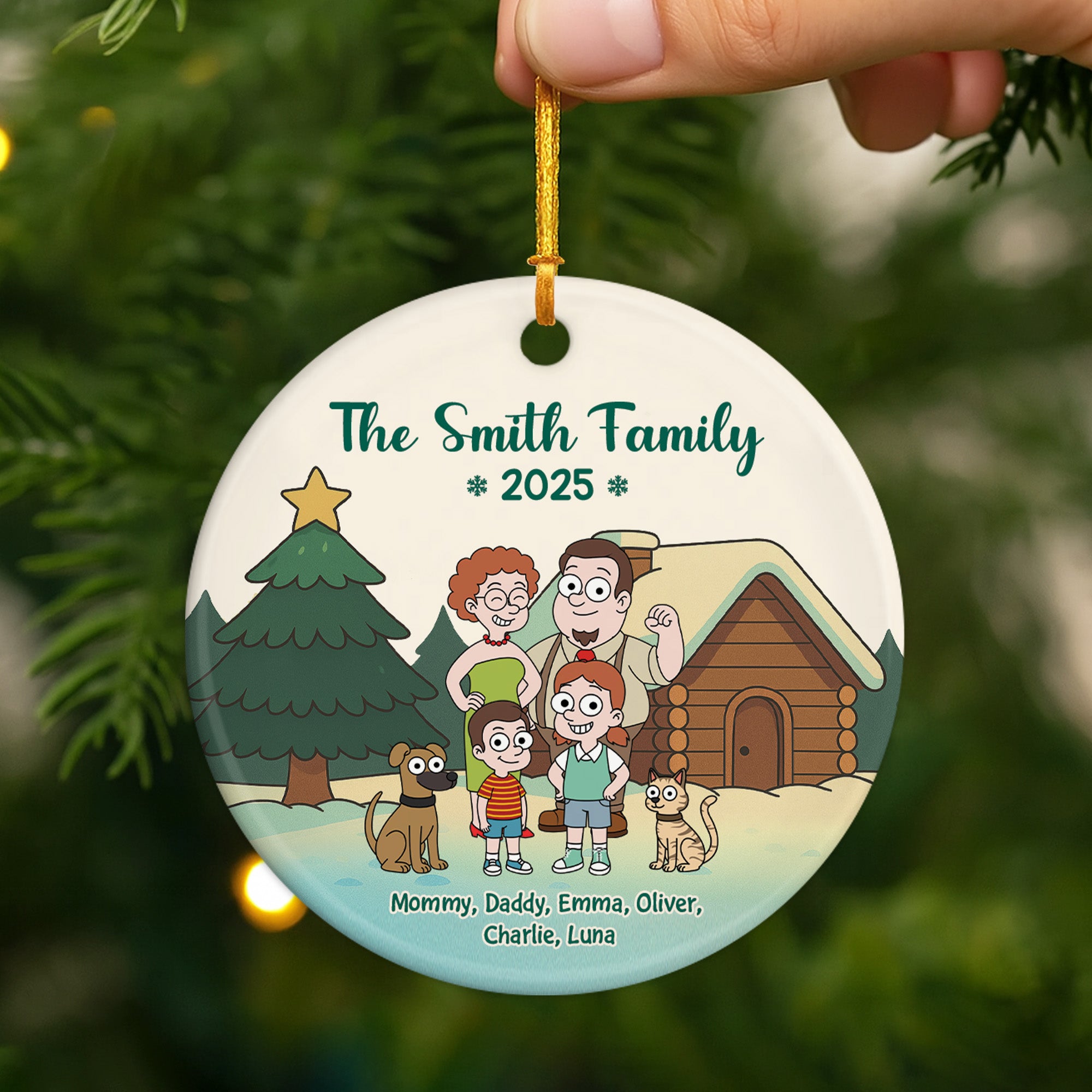 6460OUS2 personalized ceramic christmas ornaments xmas gifts for family 6460O3KTI