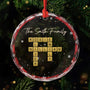 6465OUS1 glass christmas ornaments with family names custom crossword gifts 6465O6L5I