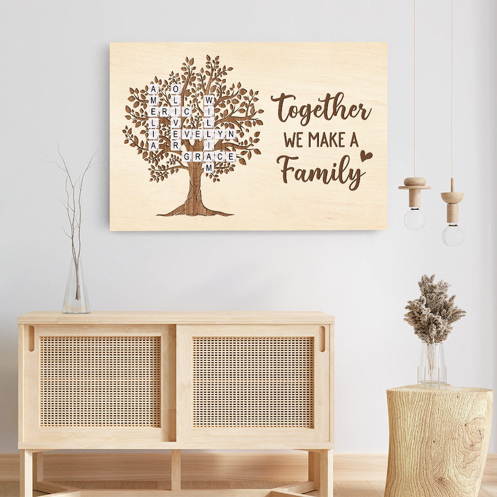 6467CUS3 personalized family crossword canvas together we make a family 6467C6L5I_59a3d13a b7e0 4c63 aab6 b1df7a78320e