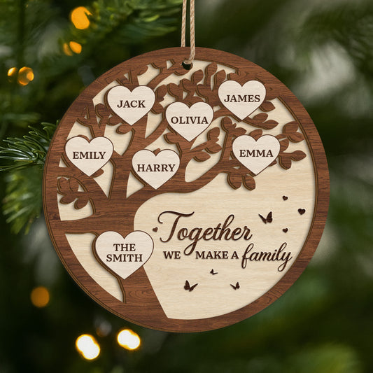 6469OUS1 personalized family tree gifts 2 layered wooden xmas ornaments 6469O3ZMI