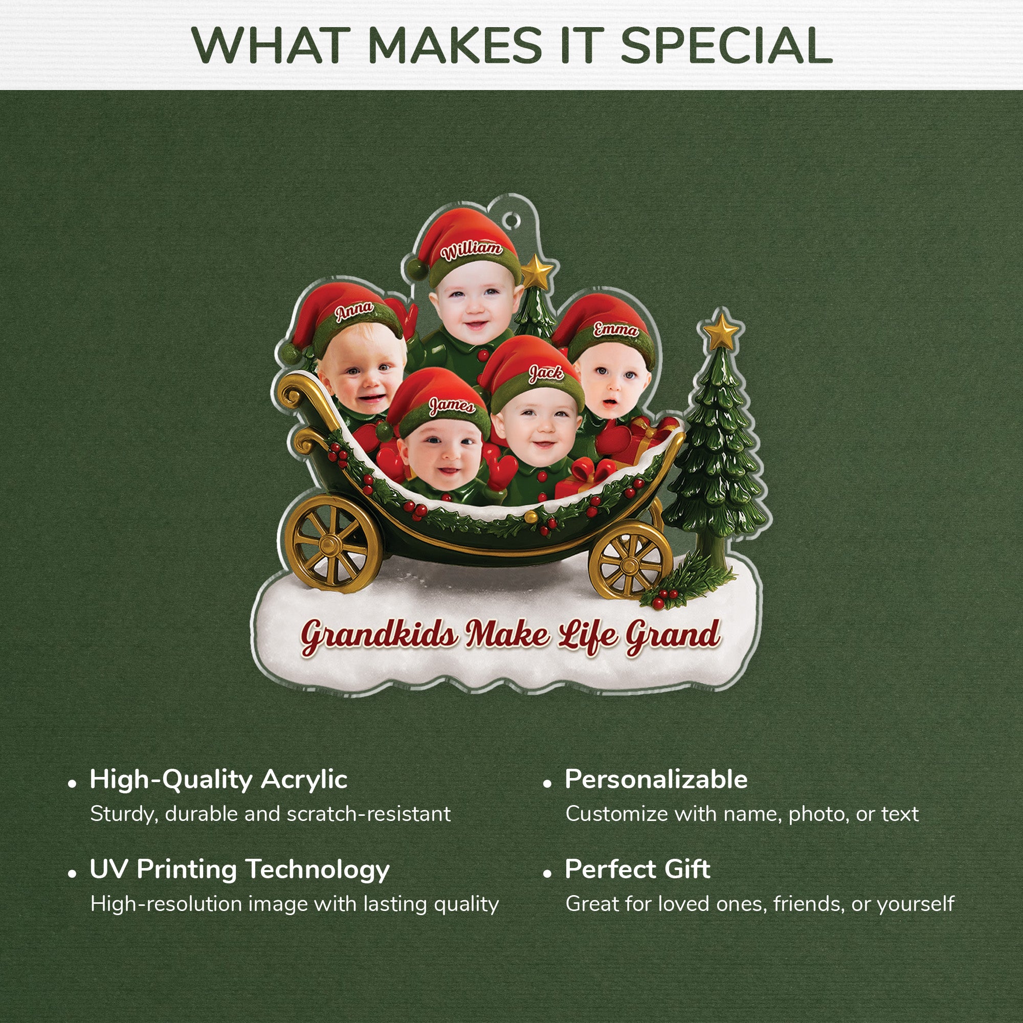 6486OUS1 3d printing effect acrylic grandkids ornament with photo custom christmas gift for grandparents 6486OTLQA_4
