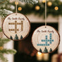 6502OUS2 custom 1 layered wooden christmas ornament family crossword puzzle gift 6502O3TTI