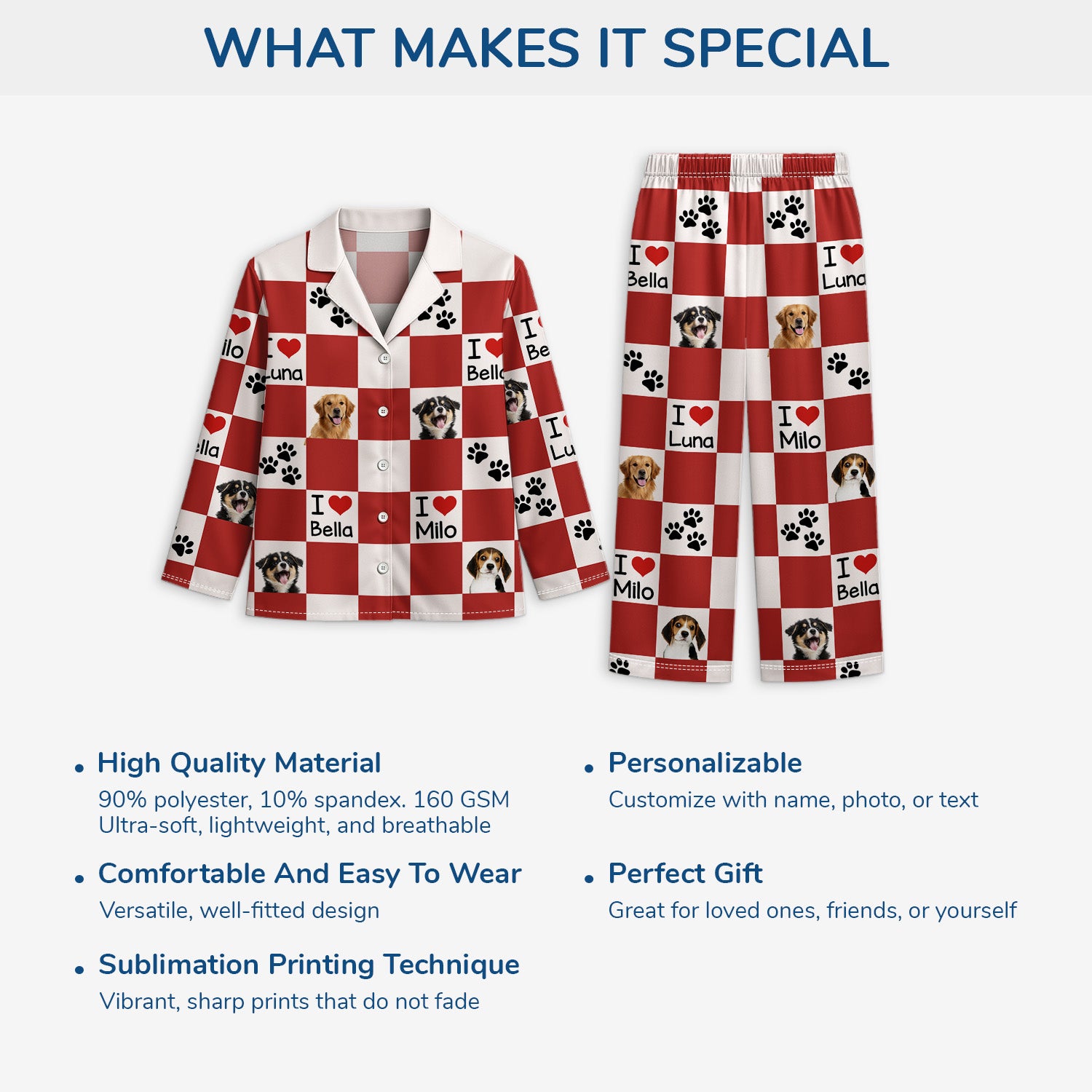6503VUS5 pajamas with pets face on them custom gifts for dog lovers 6503VKXZC