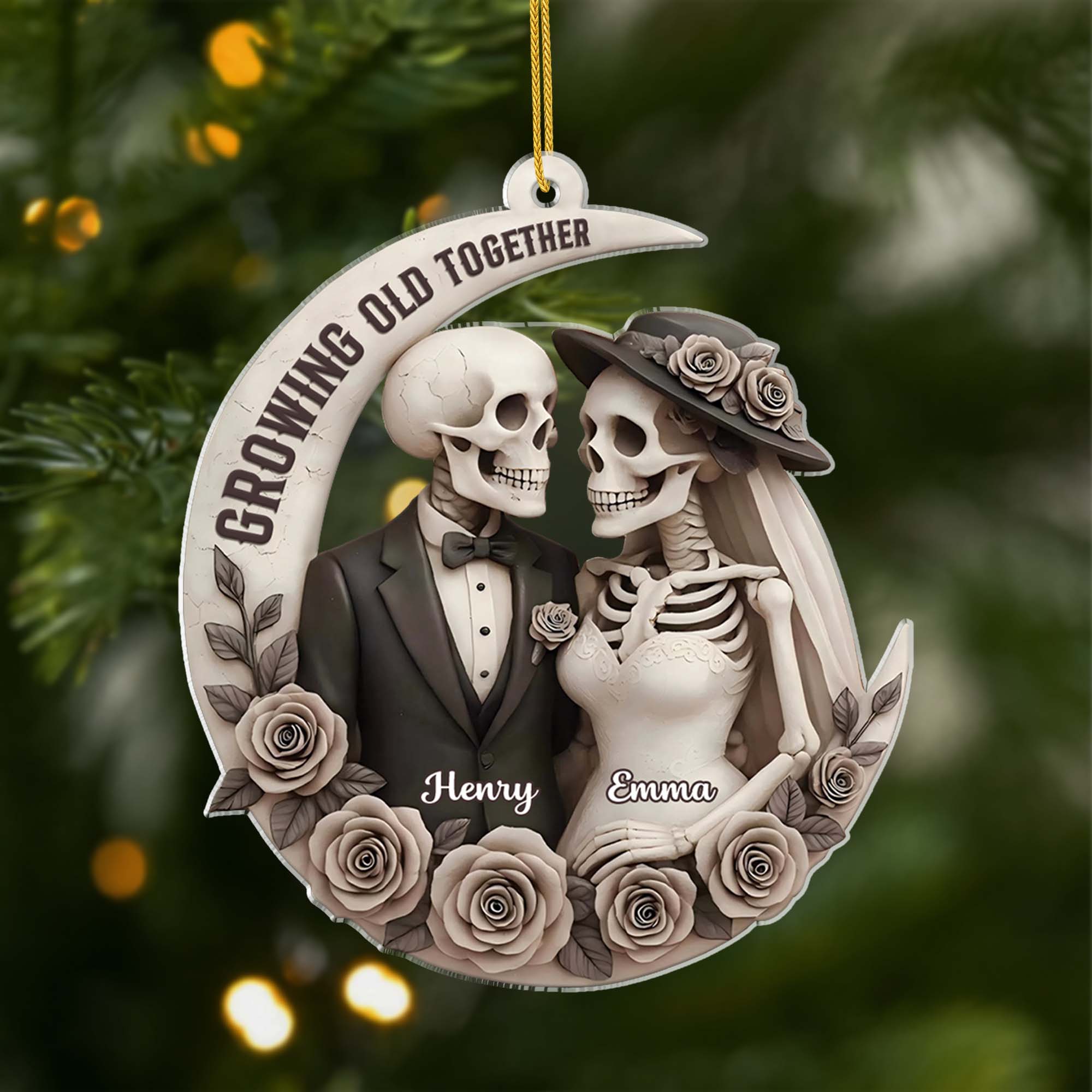 6505OUS1 3d printing effect acrylic skull ornaments custom couple christmas gifts 6505O3LWG_1