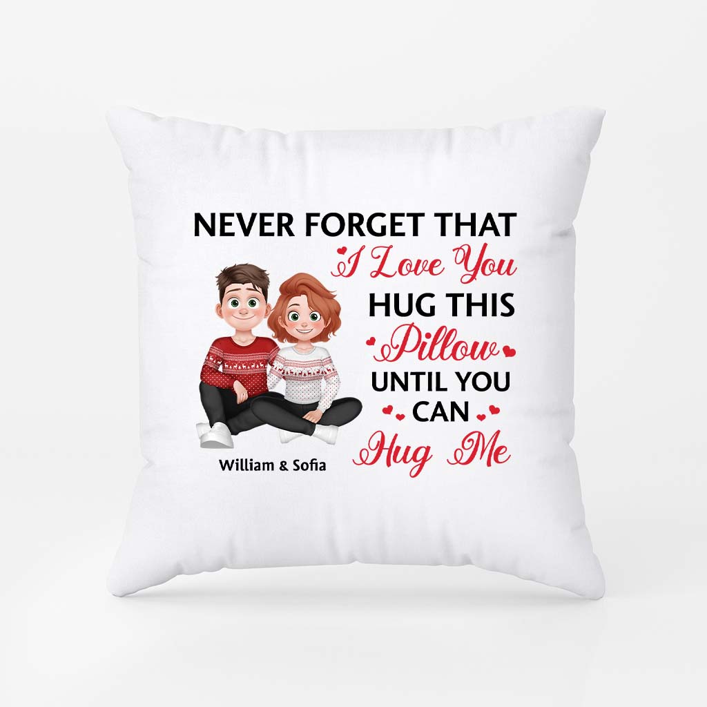 6511PUS1 hug this pillow until you can hug me pillow_ custom couple gifts 6511P