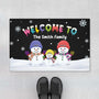 6516DUk1 snowman family welcome doormat_ personalized christmas gifts 6516DTLNI_1