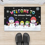 6516DUk1 snowman family welcome doormat_ personalized christmas gifts 6516DTLNI_2