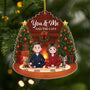6519OUS1 3d printing effect acrylic you me and the cats ornament personalized christmas gift 6519OKTND