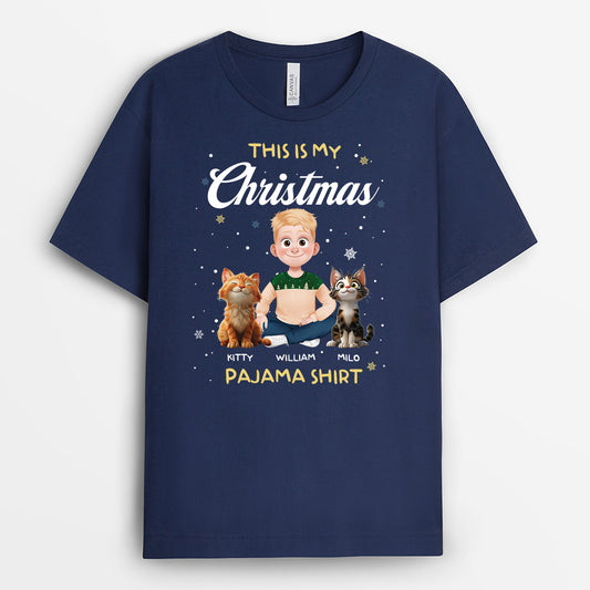 6529AUS1 custom cat shirts for humans this is my christmas pajama shirt 6529ATTQD