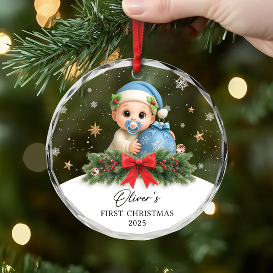 6534OUS2 glass babys 1st christmas ornament baby personalized gifts 6534OKT5K