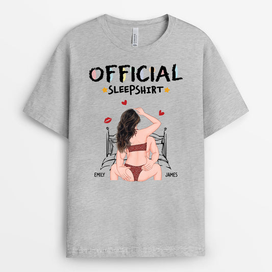 6535AUK2 personalized official sleep shirt matching shirts for couples 6535AKZ5G