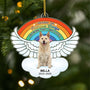 6536OUS1 rainbow bridge dog memorial gift_ custom acrylic photo christmas ornaments 6536O