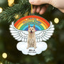 6536OUS2 rainbow bridge dog memorial gift_ custom acrylic photo christmas ornaments 6536O