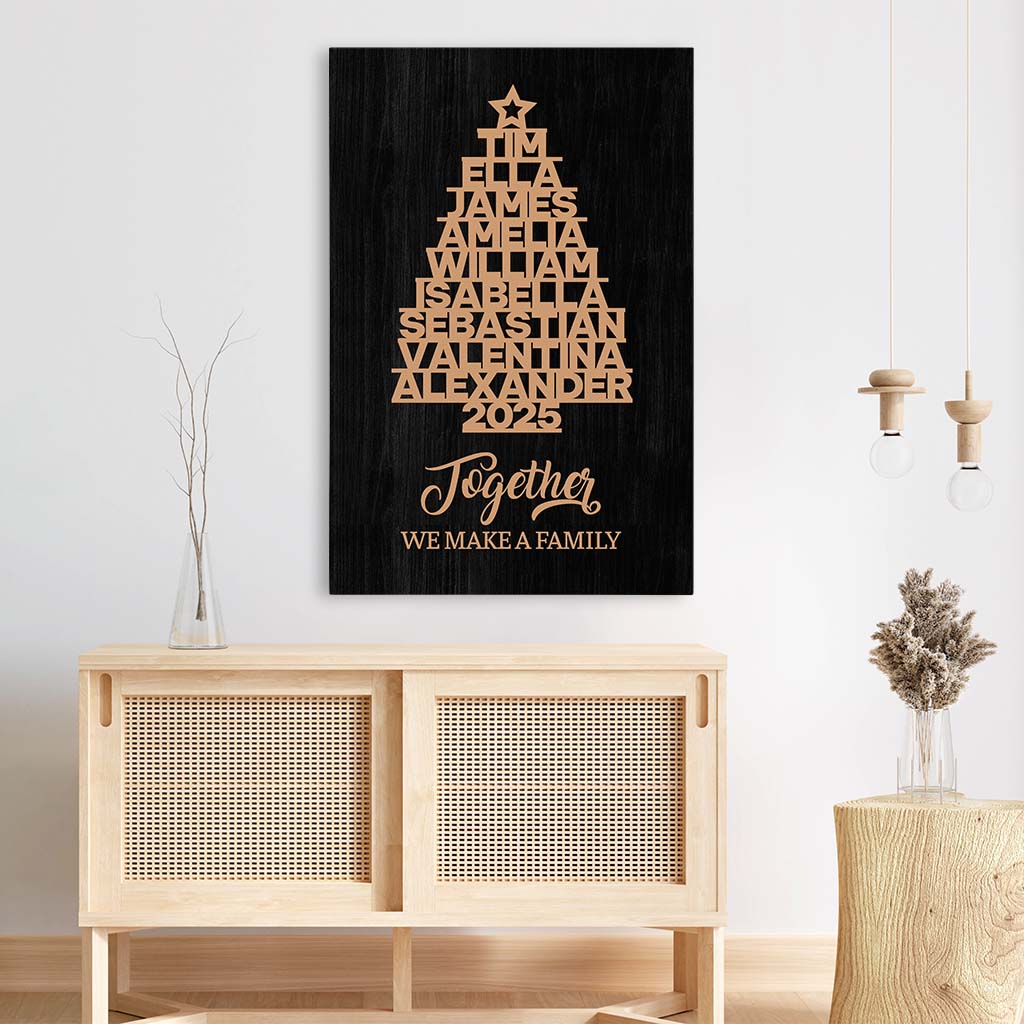 6538CUS3 custom family name canvas together we make a family 6538C8ZNI