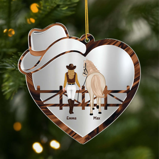 6546OUS1 personalized acrylic horse ornament christmas gifts for horse lovers 6546O6PAU