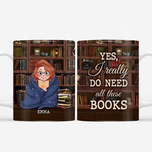 6551MUS1 yes i really do need all these books mug_ custom book lover gifts 6551M6QAA