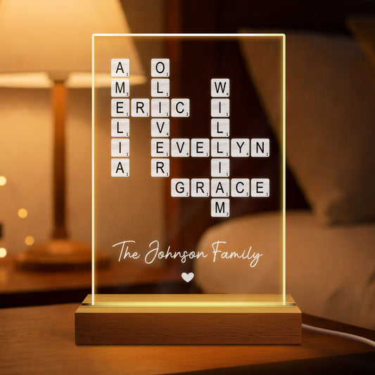 6560LUK1 personalised crossword night light with names for the whole family 6560lcvai_1